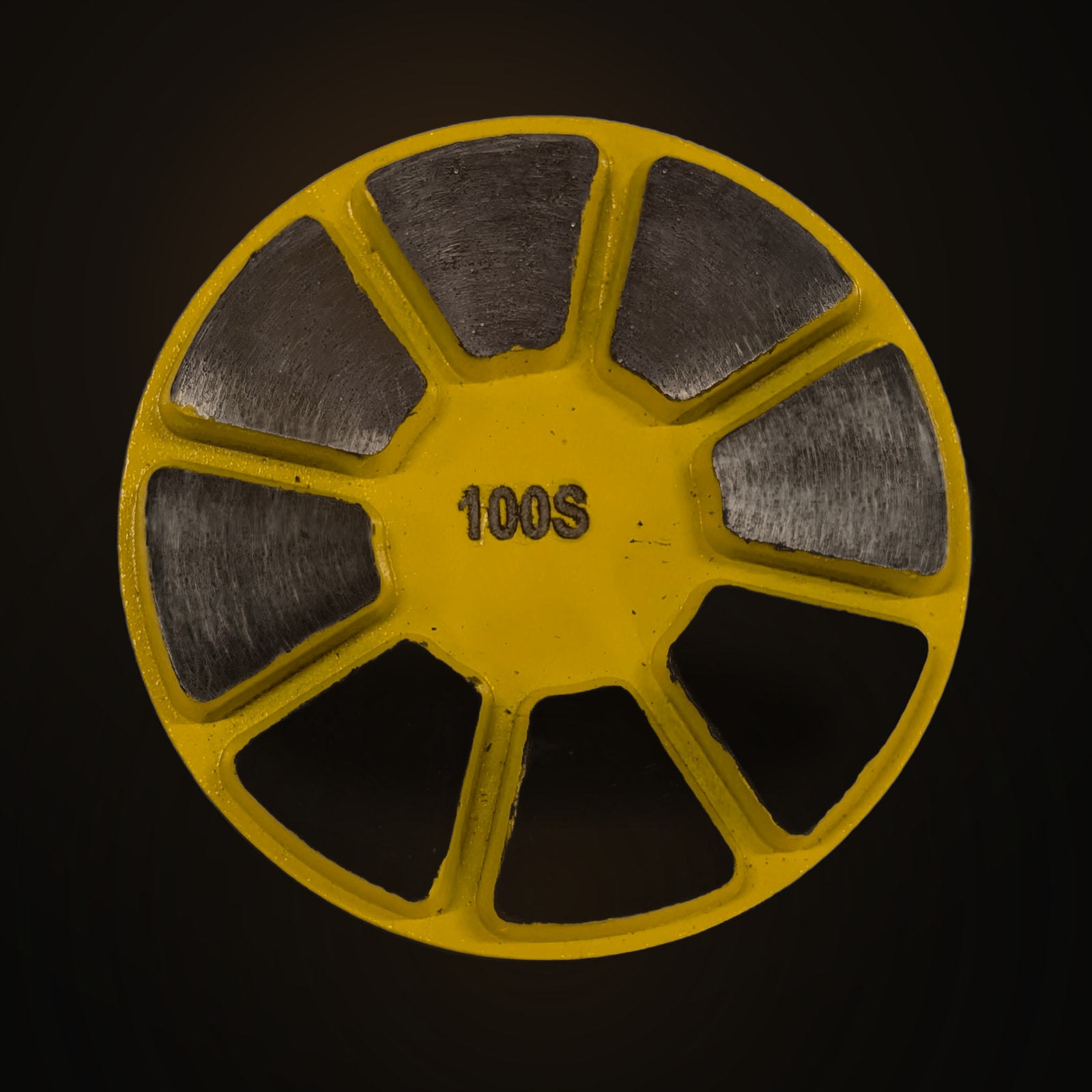 Gelbe Diamant-Schleifpads Körnung 100